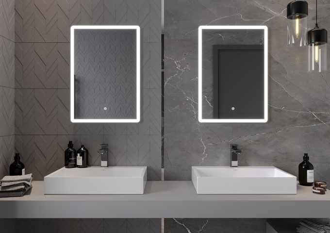 Voniaus veidrodžiai su LED apšvietimu 60x80cm