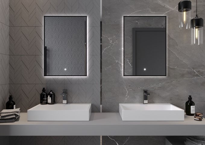 Voniaus veidrodžiai su LED apšvietimu 60x80cm