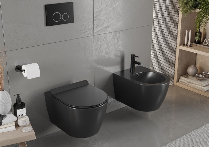 Juodos WC puodai