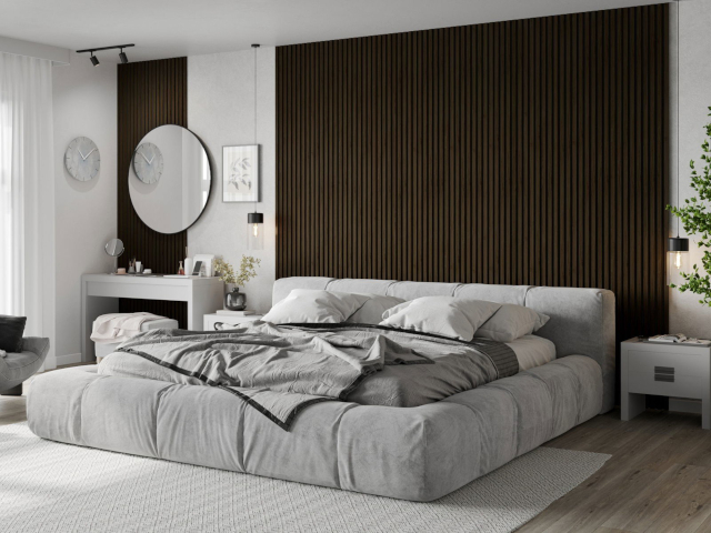 Lamelės venge miegamajame