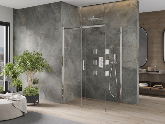 Mėlynas akmuo Mexen vonios kambaryje