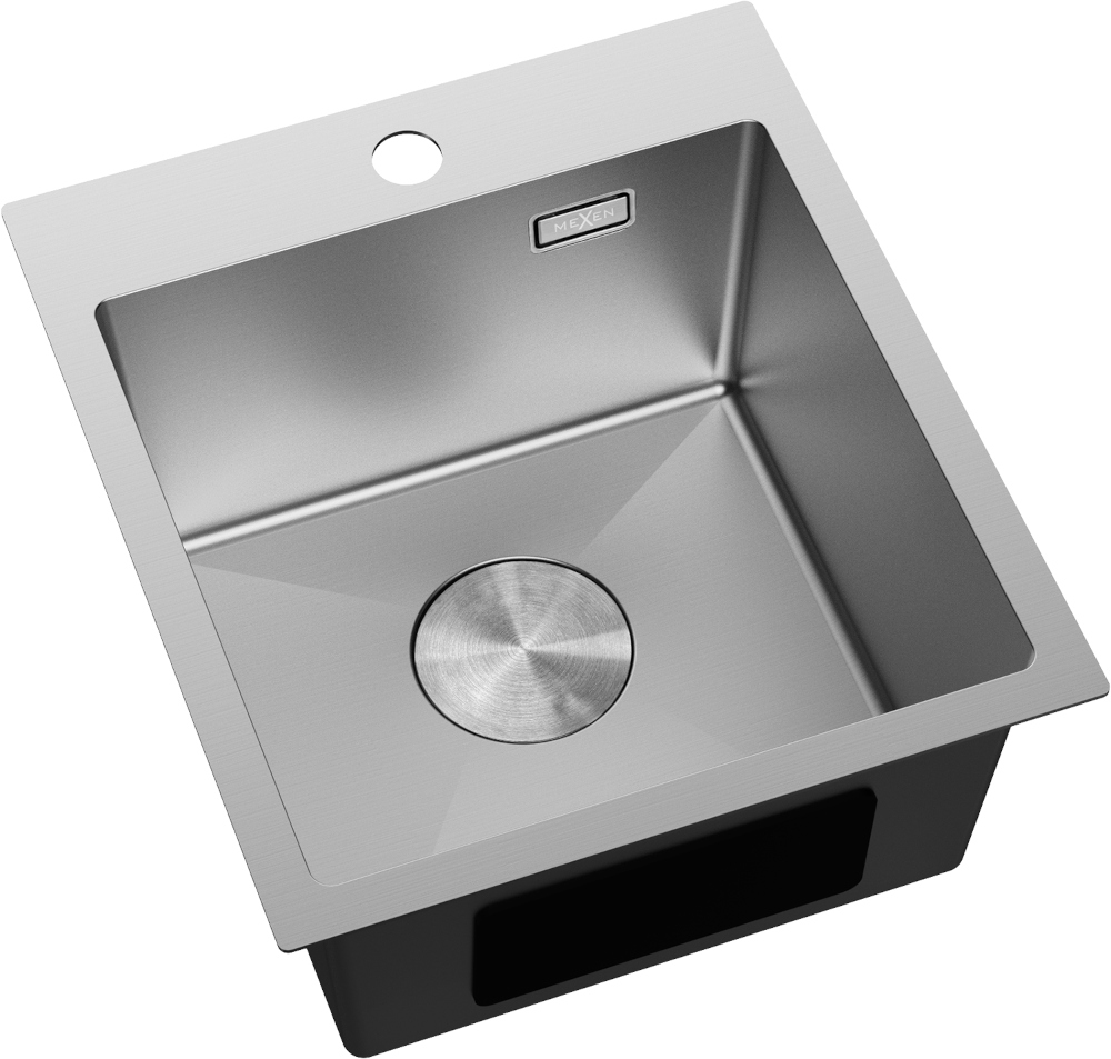 Vienos kameros plieninė kriauklė Mexen