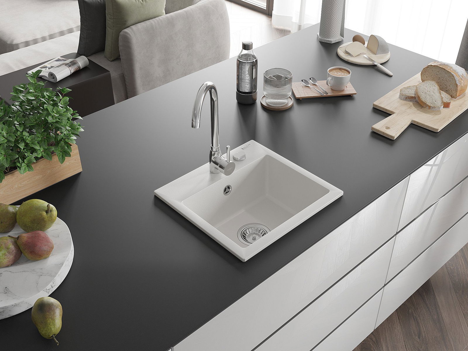 Vienos kameros kriauklė Mexen