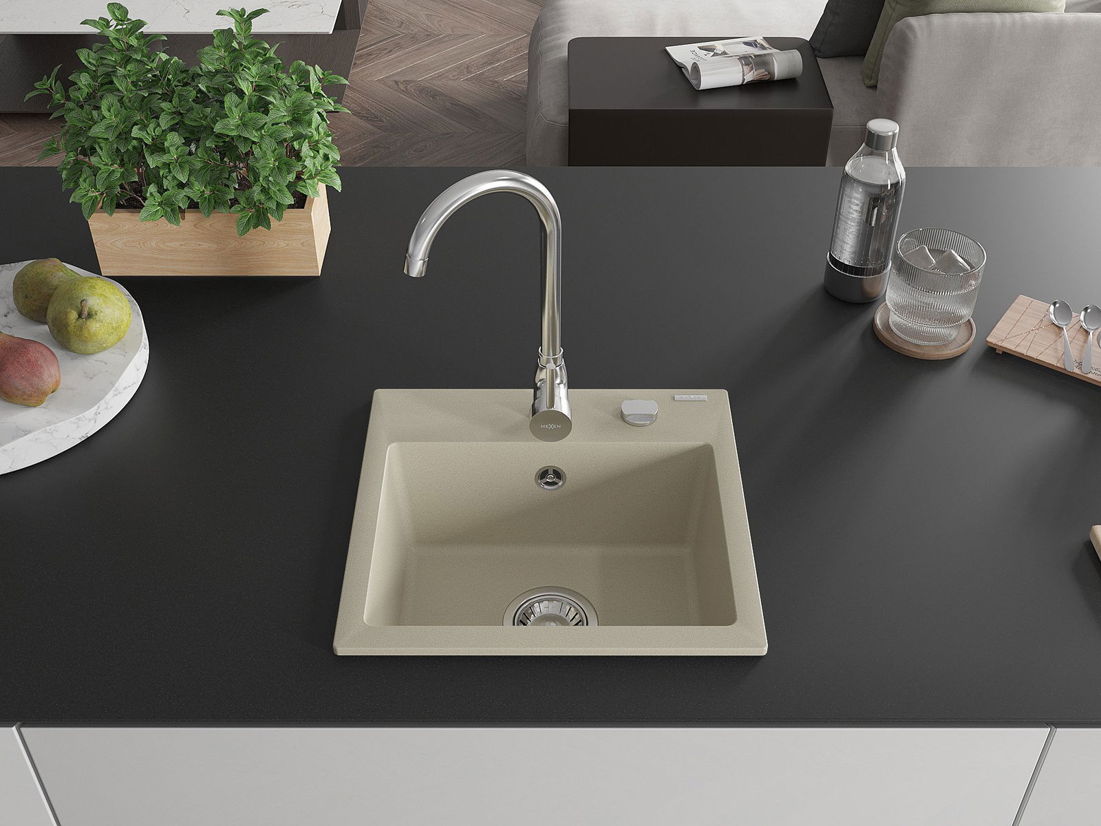 Vienos kameros kriauklė Mexen