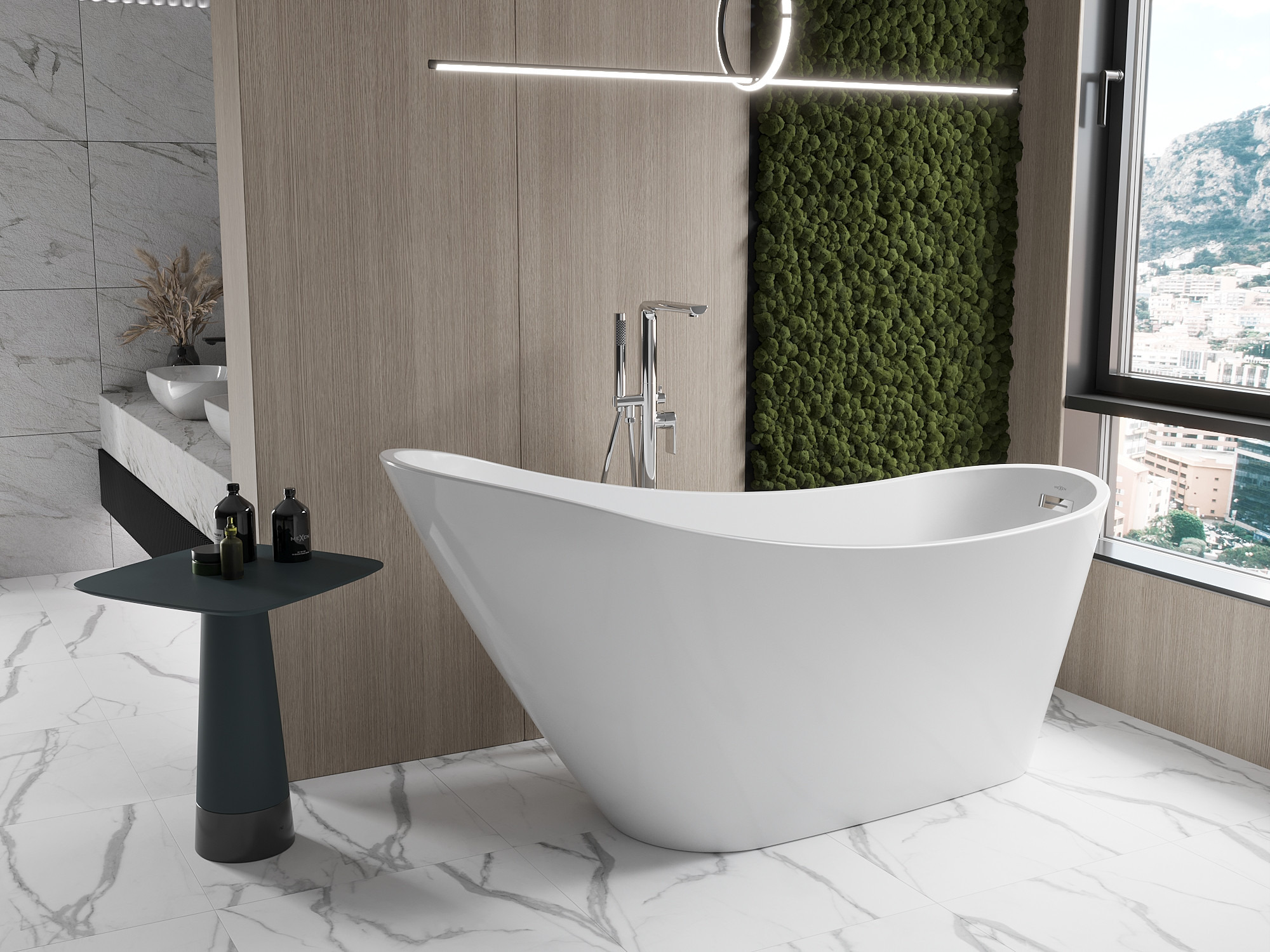 Jauki vonia žemės spalvomis - sieną iš samanos