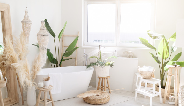 Kaimiškas stilius jūsų vonios kambaryje